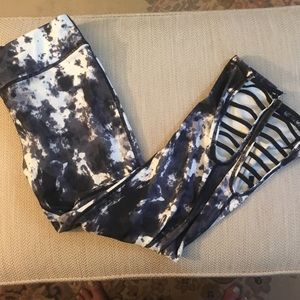 Mono B Tie Dye Leggings with Calf Cutouts
